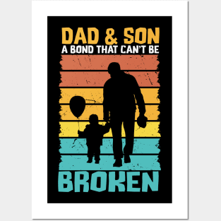 Dad And  Son- Vintage Fathers Day,  Grandpa Posters and Art